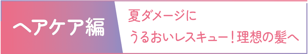 ヘアケア編 夏ダメージにうるおいレスキュー！理想の髪へ SP用画像