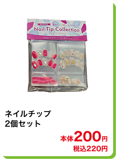 ネイルチップ 2個セット 本体200円 税込220円