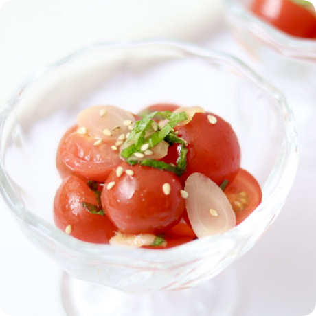 夏にぴったり！爽やかトマトのガリ和え