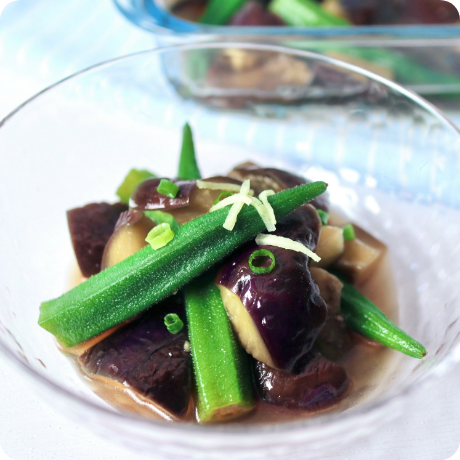 夏野菜！なすとオクラの冷やし煮