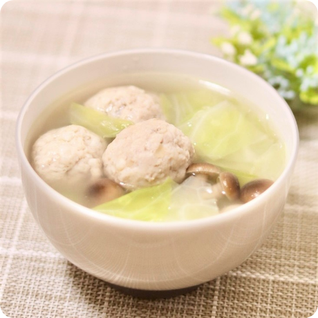 食べる養生スープ！鶏団子とれんこんのスープ
