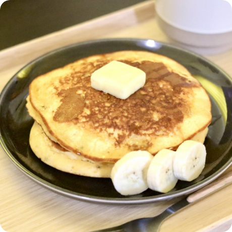 朝食に！超シンプル腸活米粉バナナパンケーキの画像