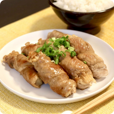巻いて焼くだけ！肉巻きえのきの画像