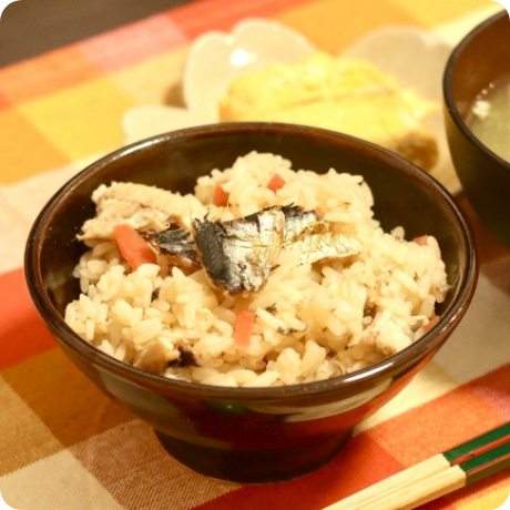栄養満点！いわしの炊き込みご飯
