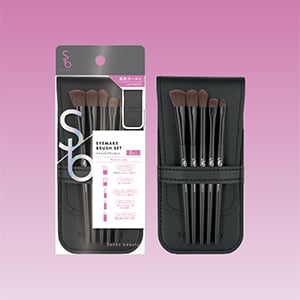アイメイクブラシセット 専用ポーチ付(5本セット) イメージ画像