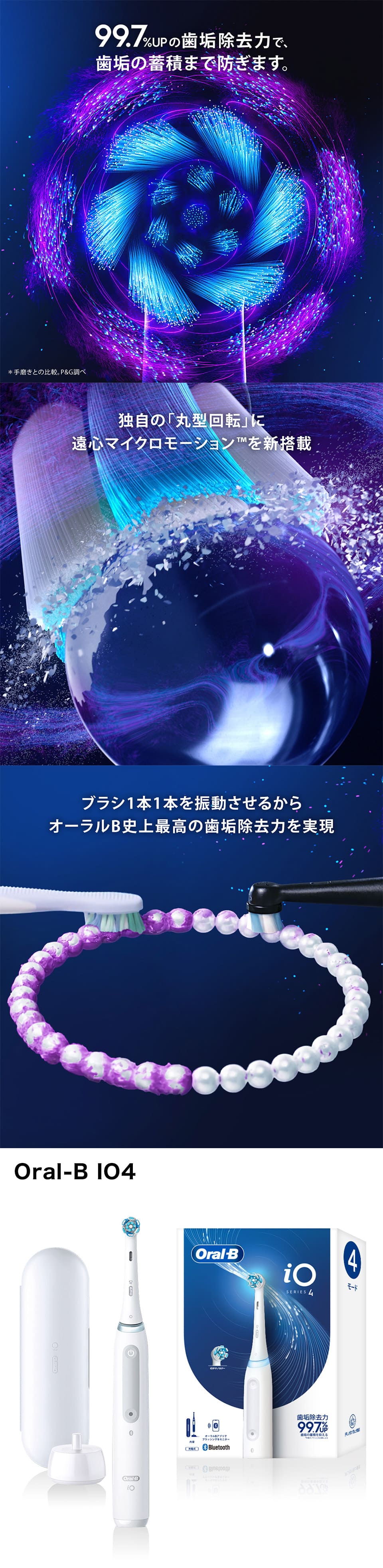オーラルB iO4 クワイトホワイト iOG41A61KWT ブラウン Braun