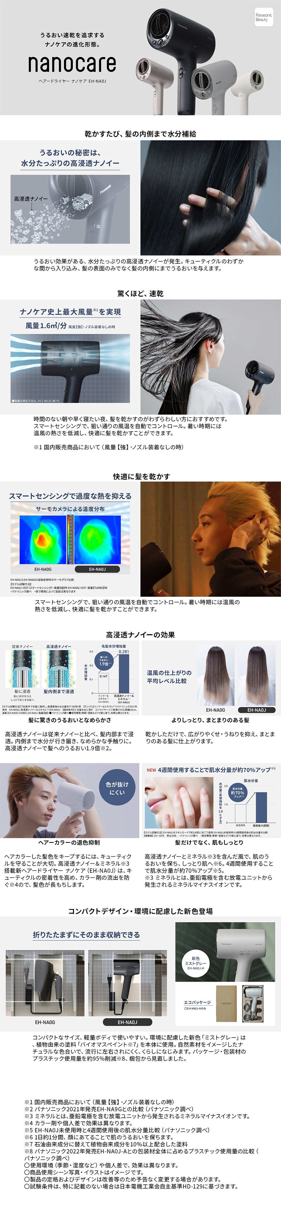 ヘアードライヤーナノケア EH-NA0J パナソニック Panasonic ヘアードライヤーナノケア EH-NA0J パナソニック Panasonic