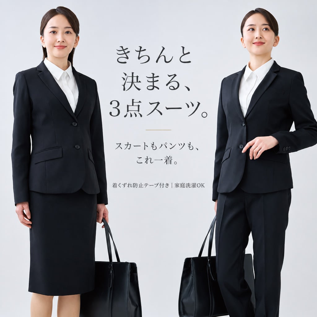 ベーシック スーツ 3点セットスーツ