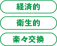経済的 衛生的 楽々交換アイコン PC用画像