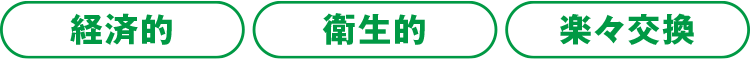 経済的 衛生的 楽々交換アイコン SP用画像