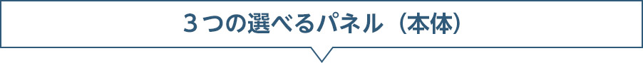 ３つの選べるパネル（本体）