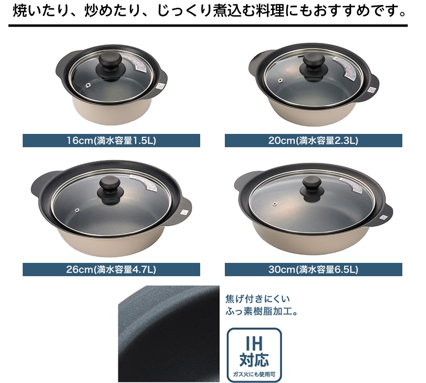 焼いたり、炒めたり、じっくり煮込む料理にもおすすめです。