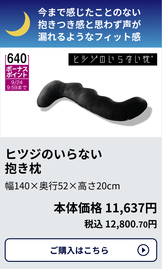 640ボーナスポイント 9/24 9:59まで ヒツジのいらない抱き枕 幅140×奥行52×高さ20cm 本体価格11,636円 税込12,799.60円 ご購入はこちらから