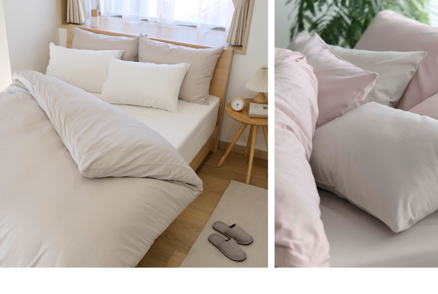 グレージュ×ホワイト、ピンク×グレージュ