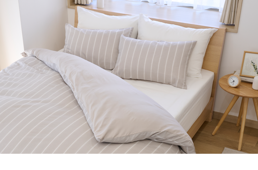 グレージュ(柄)×ホワイト