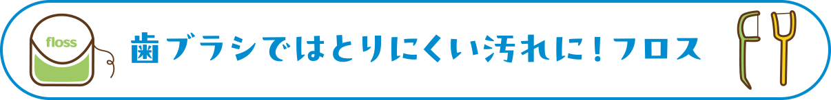 歯ブラシではとりにくい汚れに！フロス