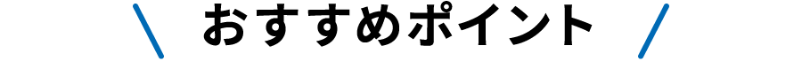おすすめポイント