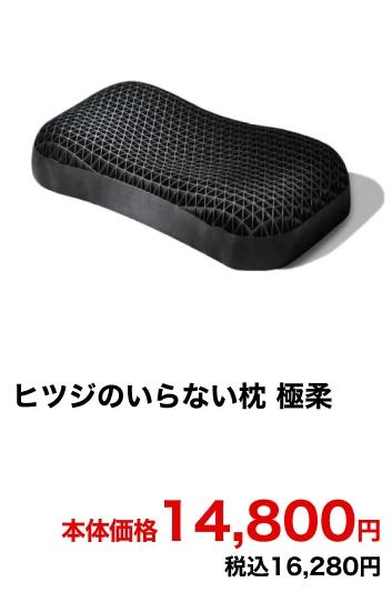 ヒツジのいらない枕 極柔 本体価格14,800円 税込16,280円