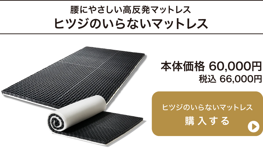 腰に優しい高反発マットレス ヒツジのいらないマットレス 本体価格 60,000円〜 税込 66,000円〜 ご購入はこちらから