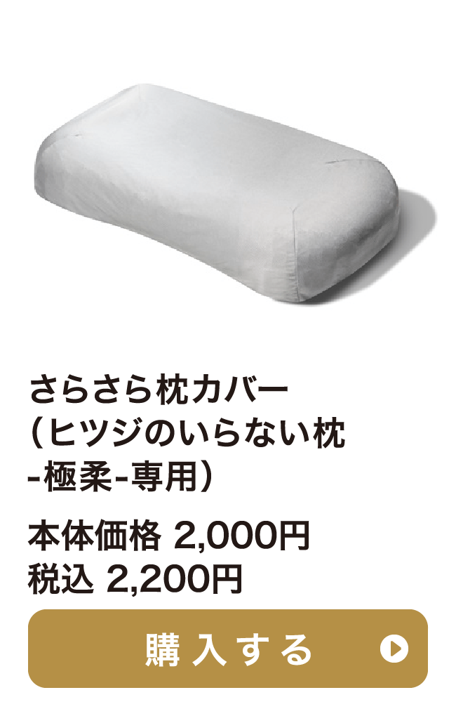 さらさら枕カバー(ヒツジのいらない枕-極柔-専用) 本体価格 2,436円 税込 2,679.60円 ご購入はこちらから