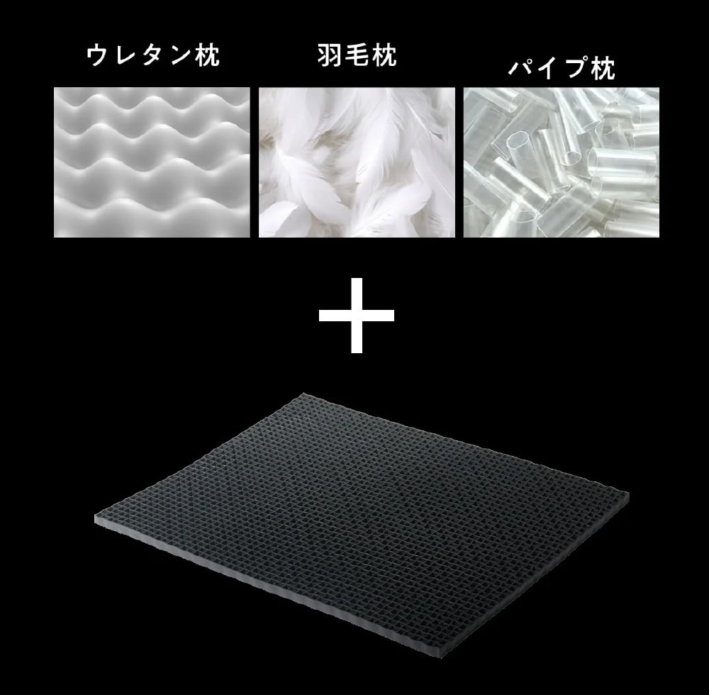 プラスワンで 全ての枕を気持ちよく ウレタン枕 羽毛枕 パイプ枕 + ヒツジのいらない枕 フリースタイル