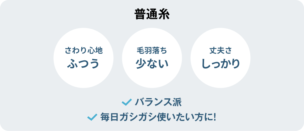 普通糸 バランス派 毎日ガシガシ使いたい方に!