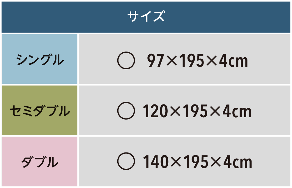 サイズ表