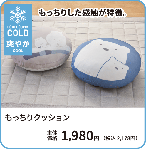 もっちりクッション 本体価格1,980円 税込2,178円 ご購入はこちらから