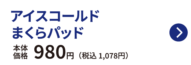 アイスコールド まくらパッド 本体価格980円 税込1,078円
