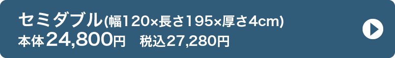セミダブル(幅120×長さ195×厚さ4cm) 本体24,800円　税込27,280円