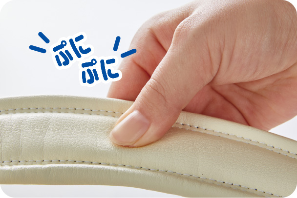 クッション性がアップした肩ベルト