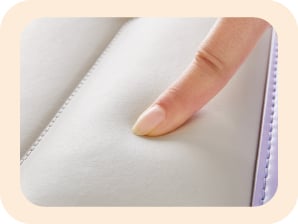 ふんわりしっかり支える背あて・肩ベルト