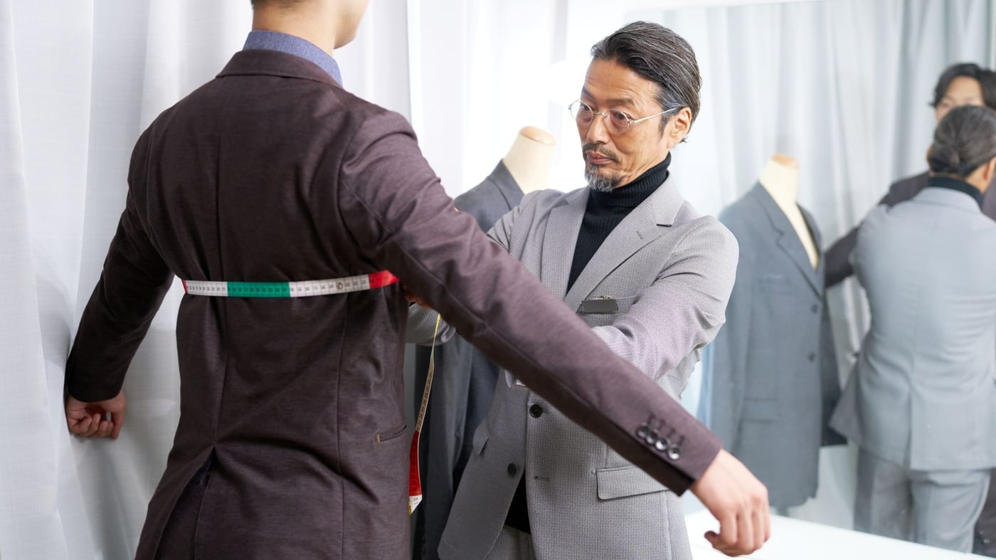 スーツサイズの基本的な測り方