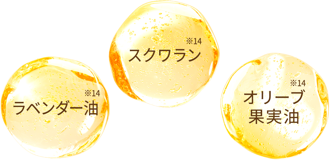 ラベンダー油（※14） スクワラン（※14） オリーブ果実油（※14）