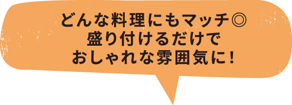 どんな料理にもマッチ◎ 盛り付けるだけでおしゃれな雰囲気に！