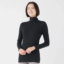 WARMコットン 長袖タートルネック（PEACE FIT）