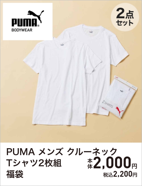 PUMA メンズ クルーネックTシャツ2枚組福袋