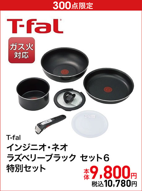 T-FAL インジニオ・ネオ ラズベリーブラック セット６ 特別セット