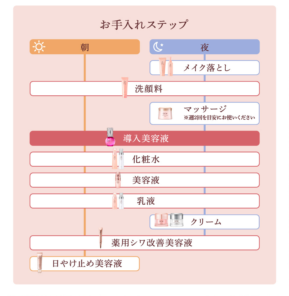 お手入れステップ