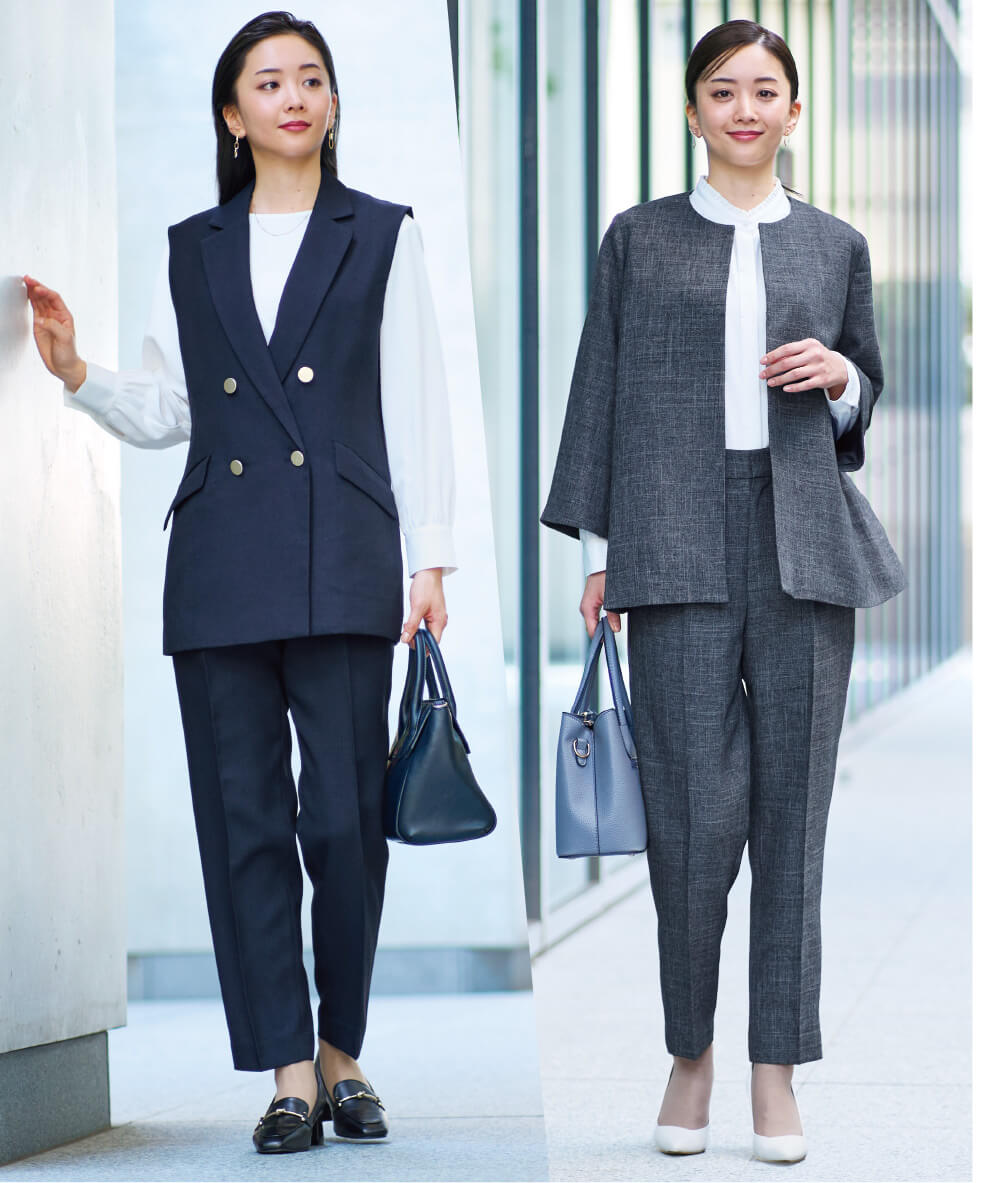 ツイードライク テーパードパンツ レディス ESPRITMUR(エスプリ