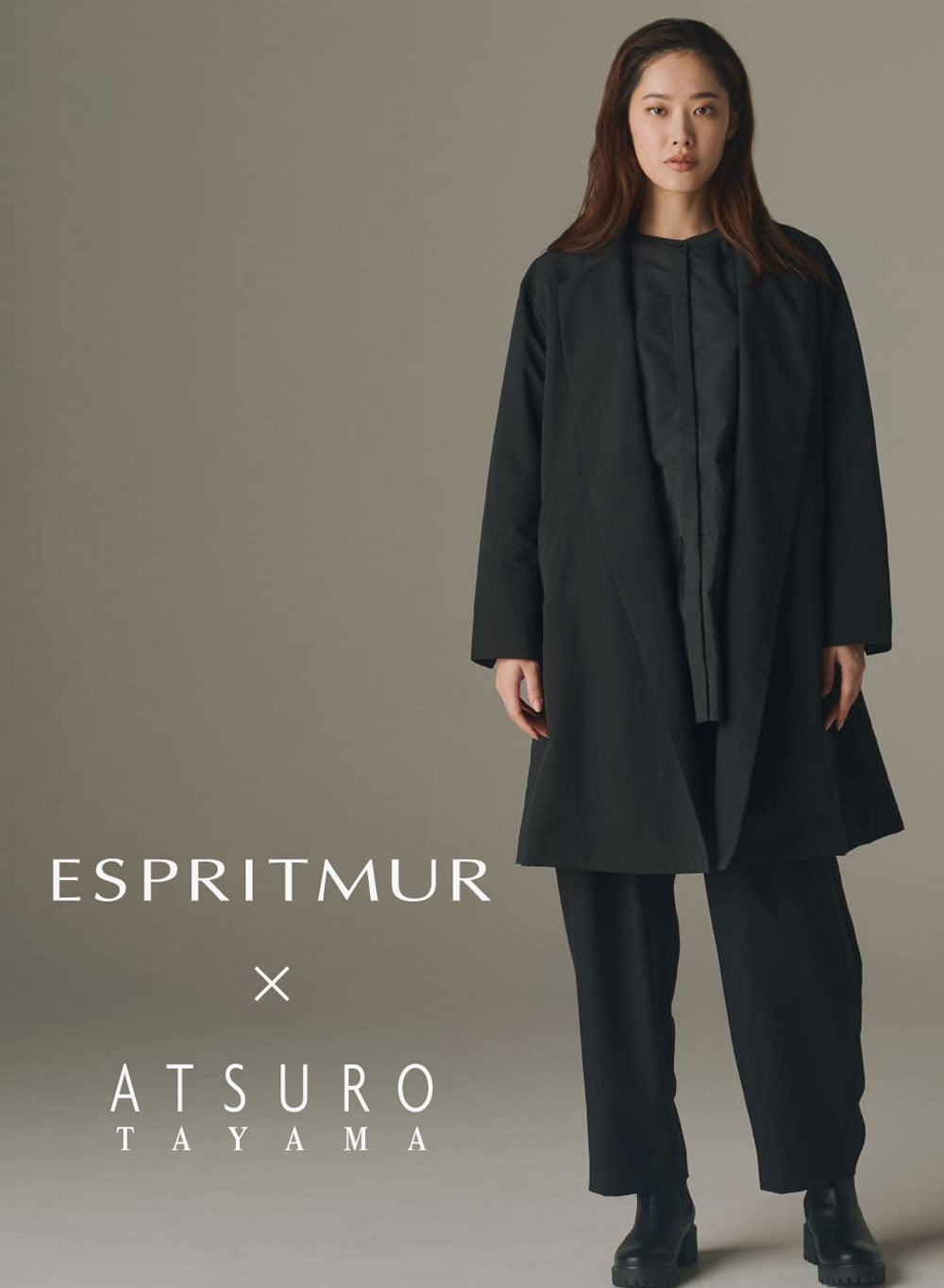 ESPRITMUR×ATSURO TAYAMA アーバンコート3点セットスーツのセット着用イメージ