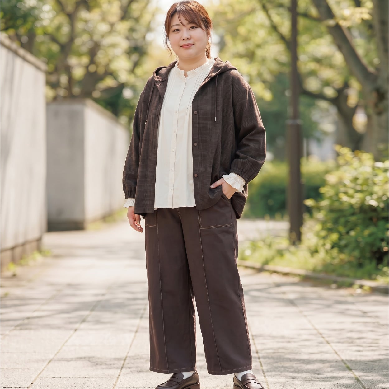 フリルネックピンタックブラウス レディース 大きいサイズ noannu