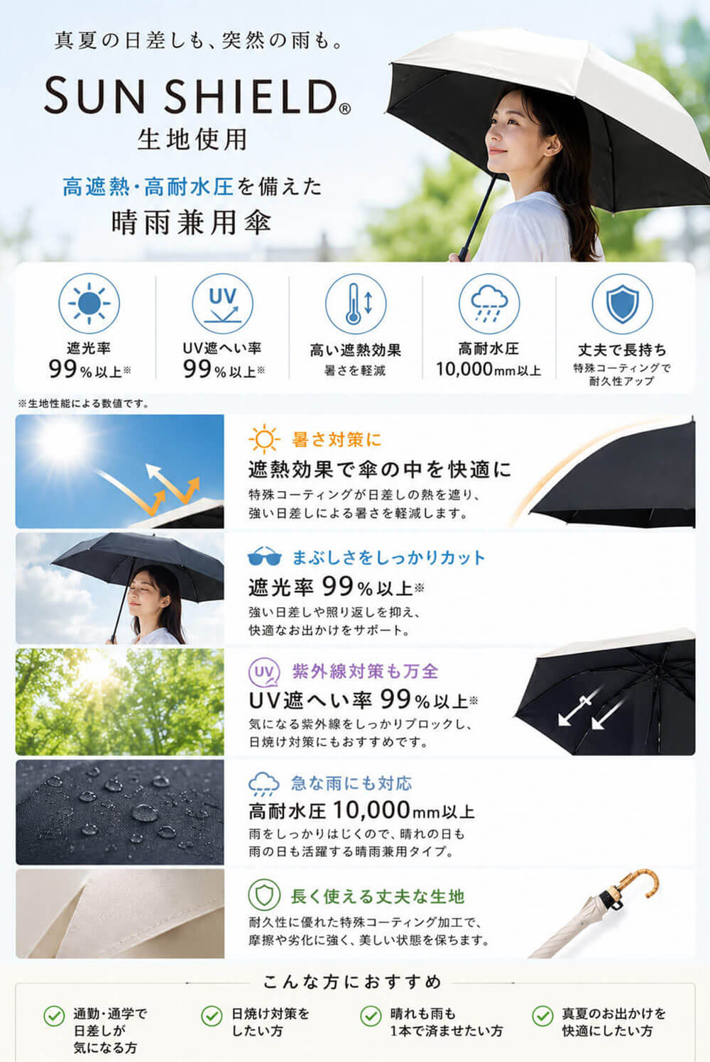 SUN SHIELD 晴雨兼用傘