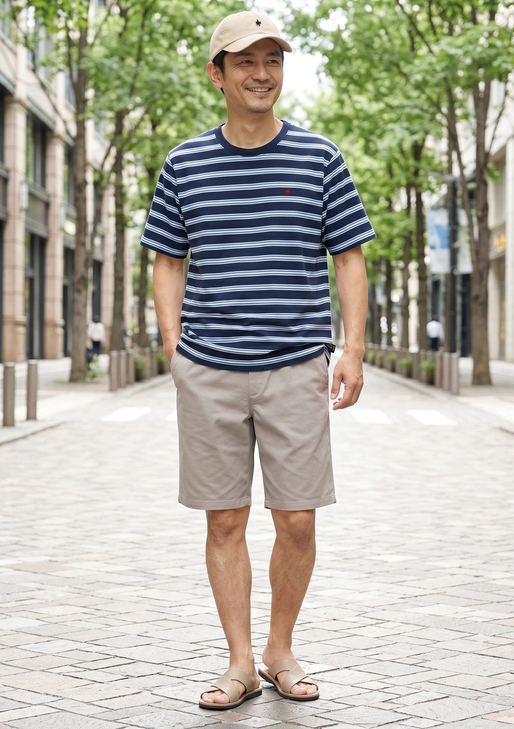 POLO BRITISH COUNTRY SPIRIT（ポロ・ビーシーエス） POLO BCS ボーダー柄のクルーTシャツ