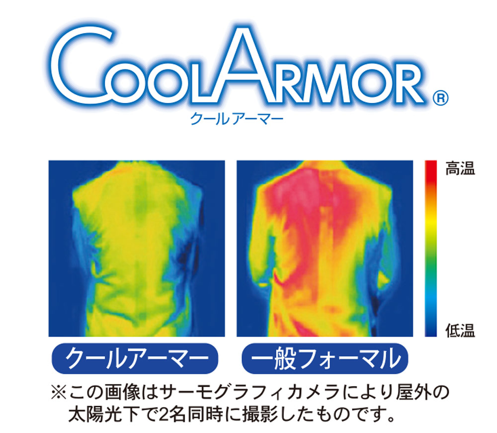 クールアーマーと一般フォーマルの温度比較