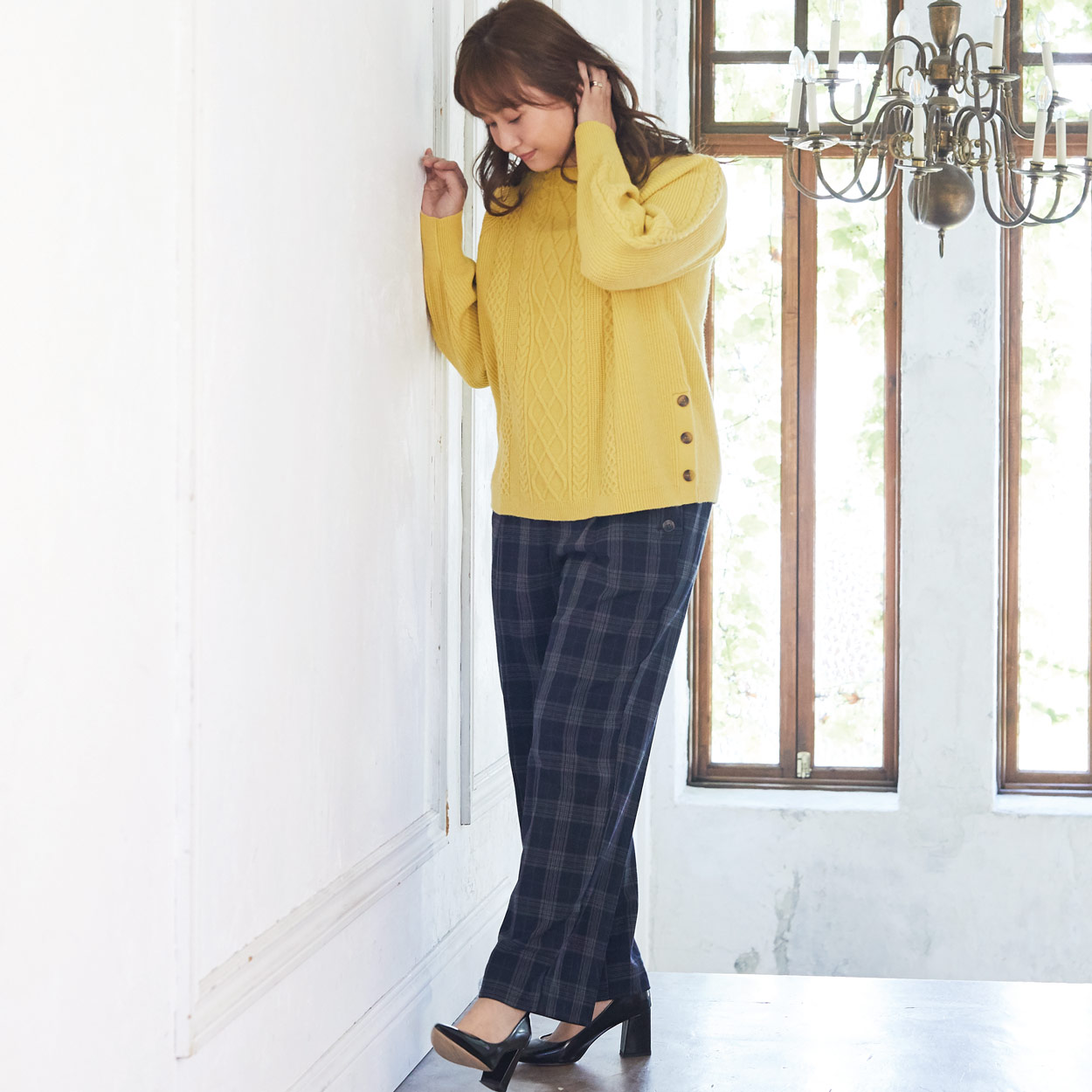 もっちり裏起毛ワイドパンツ レディス ESSEME(エシーム) 5382533