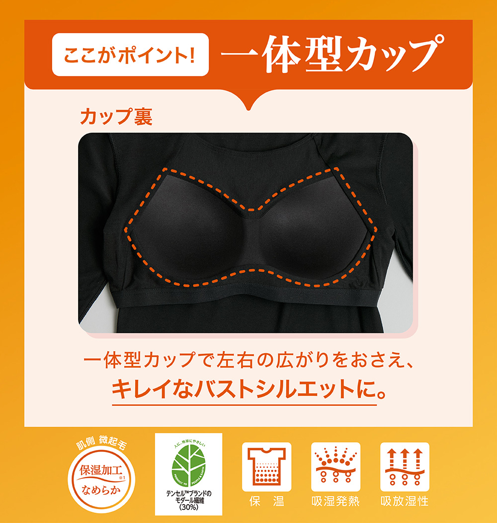 ここがポイント！ 一体型カップ