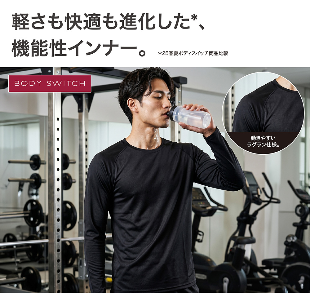 軽さも快適も進化した、機能性インナー